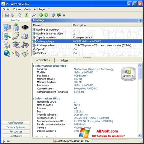 Snimak zaslona PC Wizard Windows 7