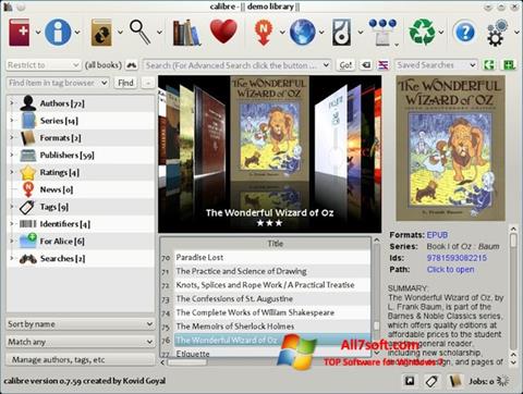 Snimak zaslona Calibre Windows 7