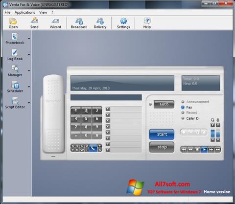 Snimak zaslona VentaFax Windows 7