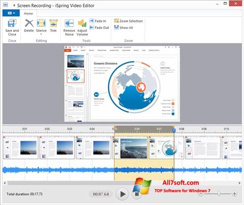 Snimak zaslona iSpring Free Windows 7