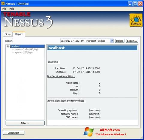 Snimak zaslona Nessus Windows 7