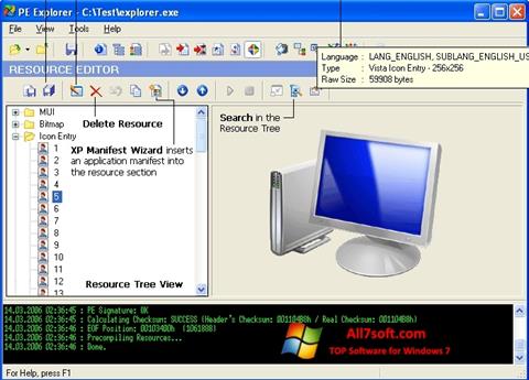 Snimak zaslona PE Explorer Windows 7
