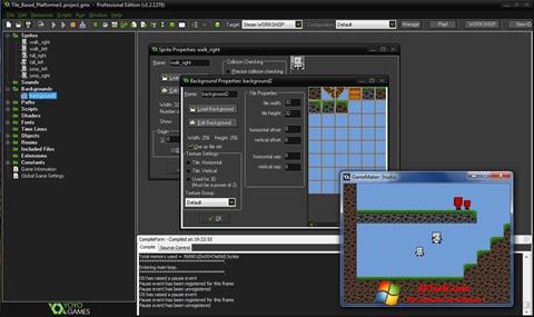 Snimak zaslona GameMaker: Studio Windows 7