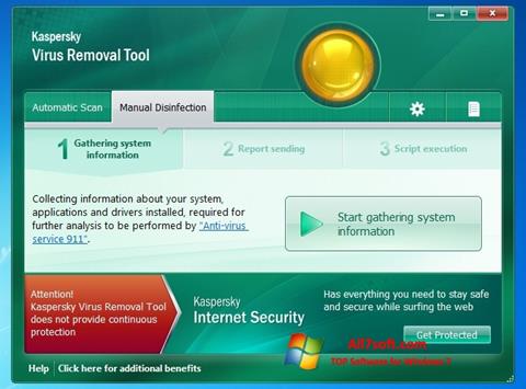 Snimak zaslona Kaspersky Virus Removal Tool Windows 7