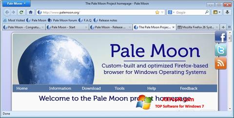 Snimak zaslona Pale Moon Windows 7