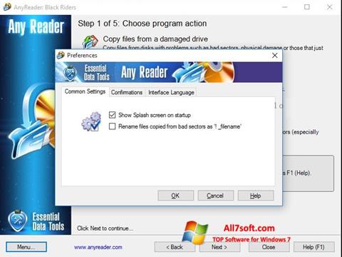 Snimak zaslona AnyReader Windows 7