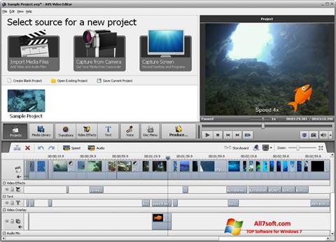 Snimak zaslona AVS Video Editor Windows 7
