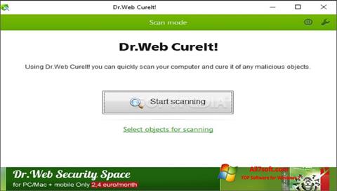 Snimak zaslona Dr.Web CureIt Windows 7