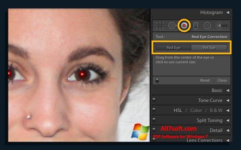 Snimak zaslona Red Eye Remover Windows 7