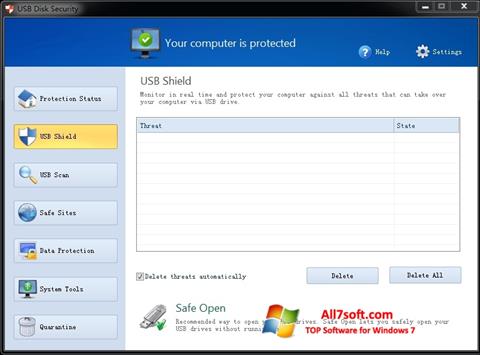 Snimak zaslona USB Disk Security Windows 7