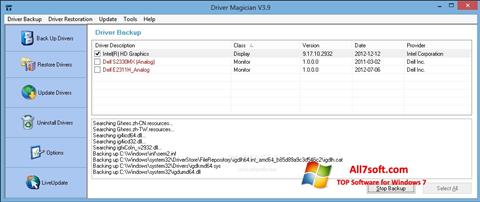Snimak zaslona Driver Magician Windows 7