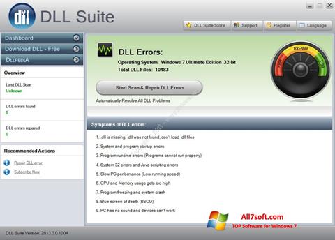 Snimak zaslona DLL Suite Windows 7
