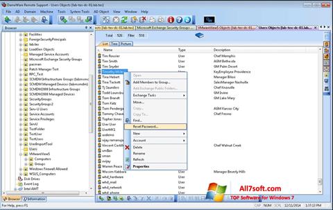Snimak zaslona Remote Administration Tool Windows 7