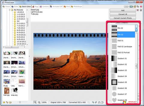 Snimak zaslona PhotoScape Windows 7