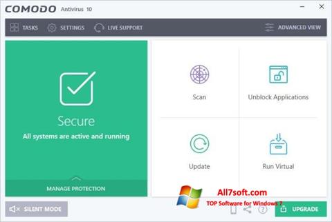 Snimak zaslona Comodo Antivirus Windows 7