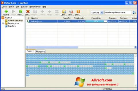 Snimak zaslona FlashGet Windows 7